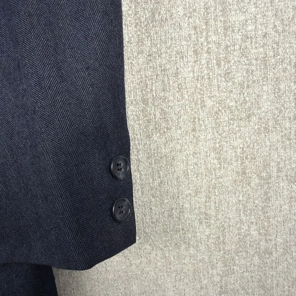 VTG Brooks Brothers Men's 100% Wool 2-Button Blazer Blue Herringbone • USA • 44L